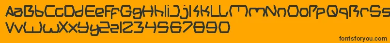 GroovyKindOfLife-Schriftart – Schwarze Schriften auf orangefarbenem Hintergrund