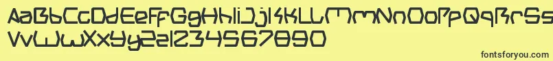 Шрифт GroovyKindOfLife – чёрные шрифты на жёлтом фоне