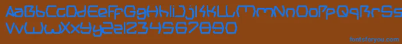 フォントGroovyKindOfLife – 茶色の背景に青い文字