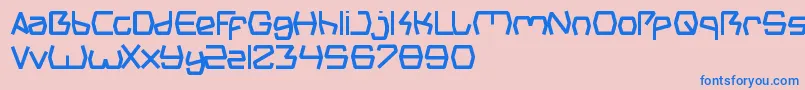 フォントGroovyKindOfLife – ピンクの背景に青い文字