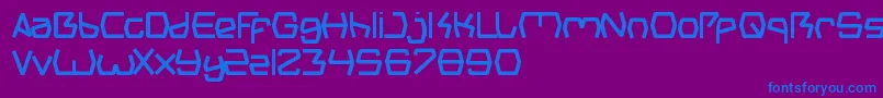 Шрифт GroovyKindOfLife – синие шрифты на фиолетовом фоне
