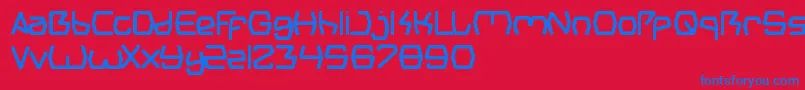 フォントGroovyKindOfLife – 赤い背景に青い文字