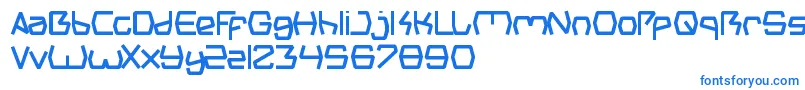 Fonte GroovyKindOfLife – fontes azuis em um fundo branco