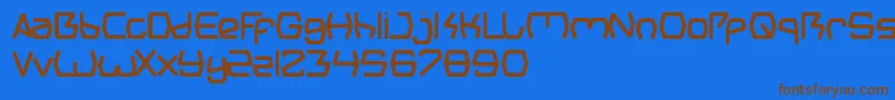 GroovyKindOfLife-fontti – ruskeat fontit sinisellä taustalla