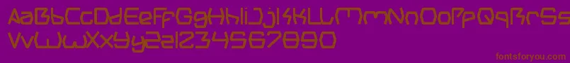 Шрифт GroovyKindOfLife – коричневые шрифты на фиолетовом фоне