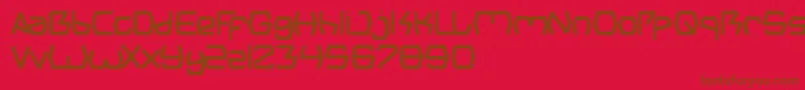フォントGroovyKindOfLife – 赤い背景に茶色の文字