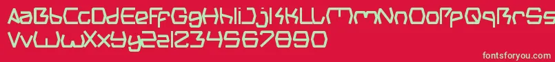 GroovyKindOfLife-fontti – vihreät fontit punaisella taustalla