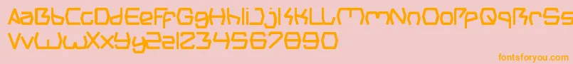 Шрифт GroovyKindOfLife – оранжевые шрифты на розовом фоне