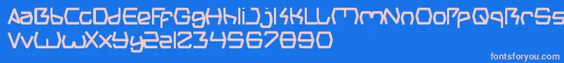 フォントGroovyKindOfLife – ピンクの文字、青い背景