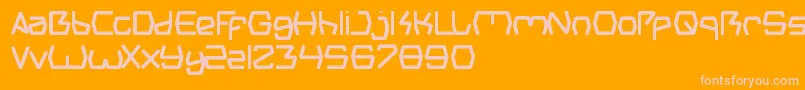 GroovyKindOfLife-fontti – vaaleanpunaiset fontit oranssilla taustalla