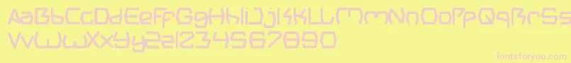 GroovyKindOfLife Font – Pink Fonts on Yellow Background