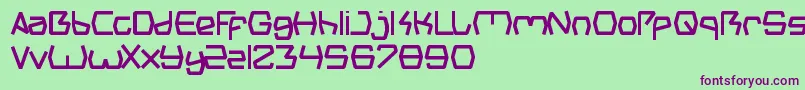 GroovyKindOfLife-Schriftart – Violette Schriften auf grünem Hintergrund