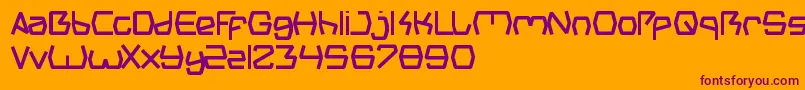 GroovyKindOfLife-fontti – violetit fontit oranssilla taustalla