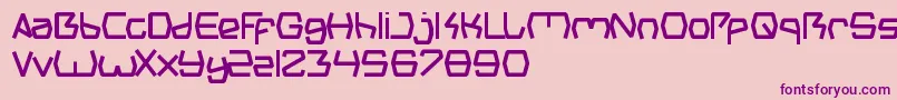 GroovyKindOfLife-Schriftart – Violette Schriften auf rosa Hintergrund