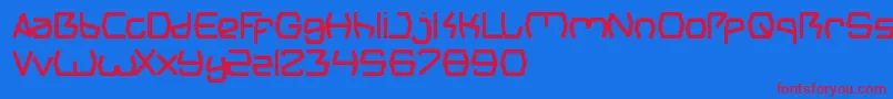 GroovyKindOfLife-fontti – punaiset fontit sinisellä taustalla