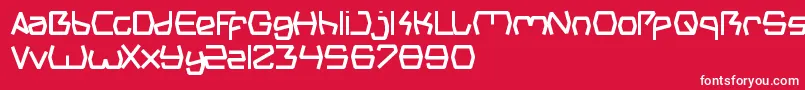 GroovyKindOfLife-fontti – valkoiset fontit punaisella taustalla