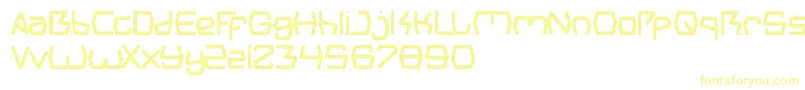 GroovyKindOfLife-Schriftart – Gelbe Schriften auf weißem Hintergrund