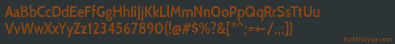 Шрифт CabincondensedSemibold – коричневые шрифты на чёрном фоне