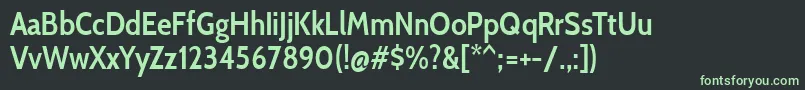 CabincondensedSemibold Font – Green Fonts on Black Background
