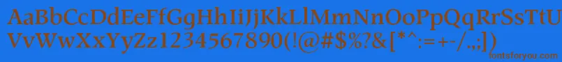 Подробнее о шрифте ProspectcBold Шрифт ProspectcBold – коричневые шрифты на синем фоне