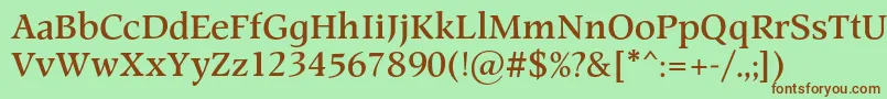 ProspectcBold Font – Brown Fonts on Green Background