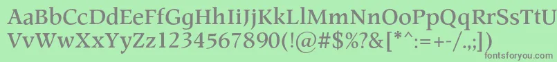 フォントProspectcBold – 緑の背景に灰色の文字