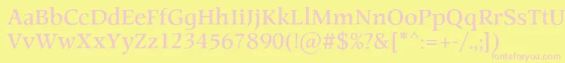 Шрифт ProspectcBold – розовые шрифты на жёлтом фоне