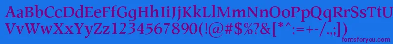 ProspectcBold Font – Purple Fonts on Blue Background