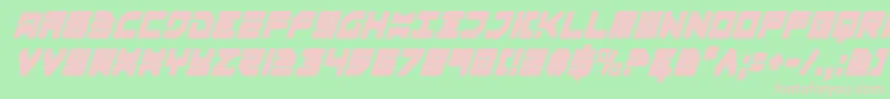 Omega3ci Font – Pink Fonts on Green Background