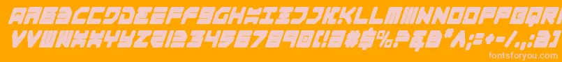 Omega3ci Font – Pink Fonts on Orange Background