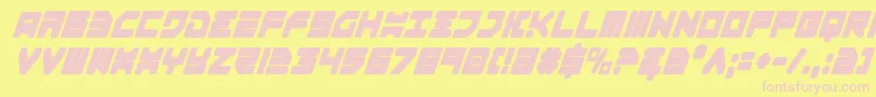 Omega3ci Font – Pink Fonts on Yellow Background