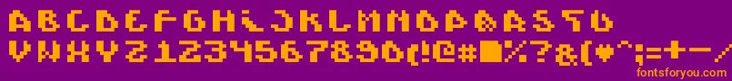 fuente Scienide – Fuentes Naranjas Sobre Fondo Morado