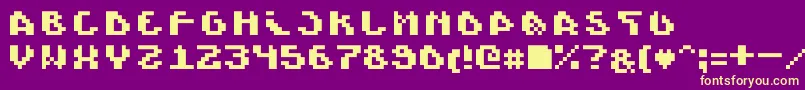 fuente Scienide – Fuentes Amarillas Sobre Fondo Morado
