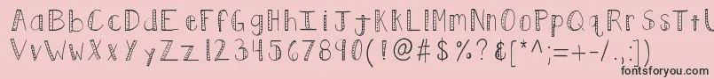 Kbpush Font – Black Fonts on Pink Background