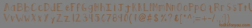 Kbpush Font – Brown Fonts on Gray Background