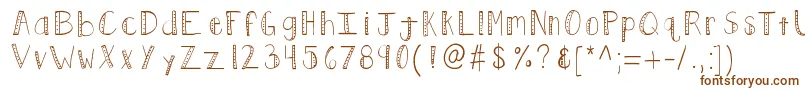 Kbpush-fontti – ruskeat fontit valkoisella taustalla