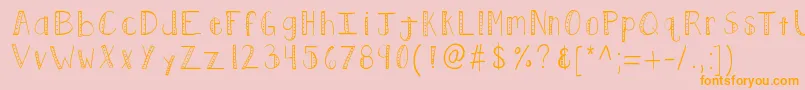 Kbpush Font – Orange Fonts on Pink Background