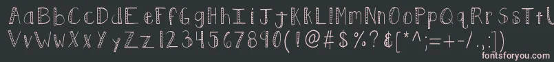 Шрифт Kbpush – розовые шрифты на чёрном фоне