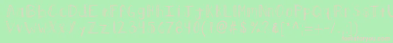 Kbpush Font – Pink Fonts on Green Background