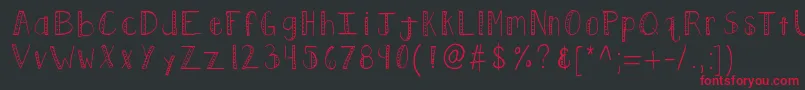 Kbpush Font – Red Fonts on Black Background