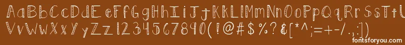 Kbpush Font – White Fonts on Brown Background