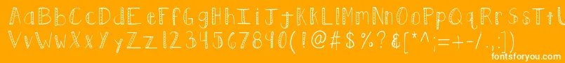 Kbpush Font – White Fonts on Orange Background