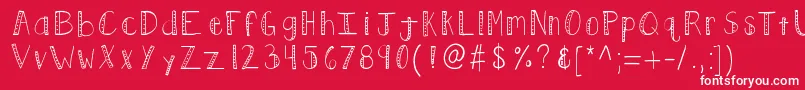 Kbpush Font – White Fonts on Red Background