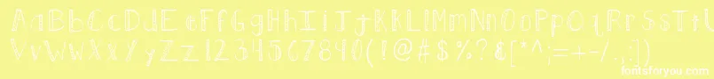 Kbpush Font – White Fonts on Yellow Background