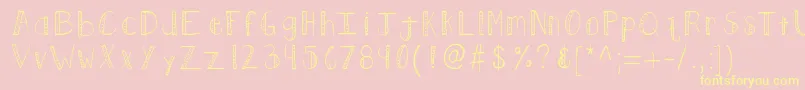 Weitere Informationen zur Kbpush-Schriftart Kbpush-Schriftart – Gelbe Schriften auf rosa Hintergrund