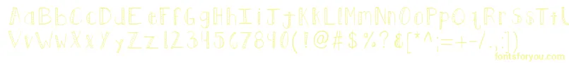 Kbpush-Schriftart – Gelbe Schriften