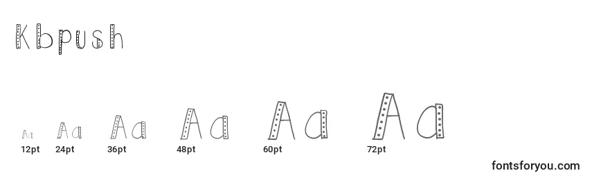 Tamaños de fuente Kbpush