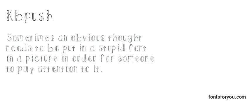 Schriftart Kbpush