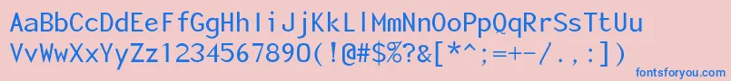 Enola Font – Blue Fonts on Pink Background