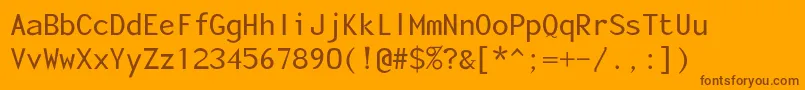Enola Font – Brown Fonts on Orange Background